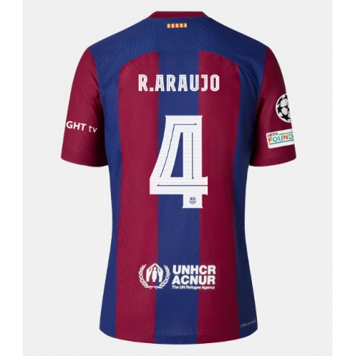 Pánský Fotbalový dres Barcelona Ronald Araujo #4 2023-24 Domácí Krátký Rukáv